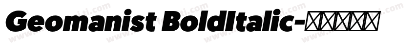 Geomanist BoldItalic字体转换